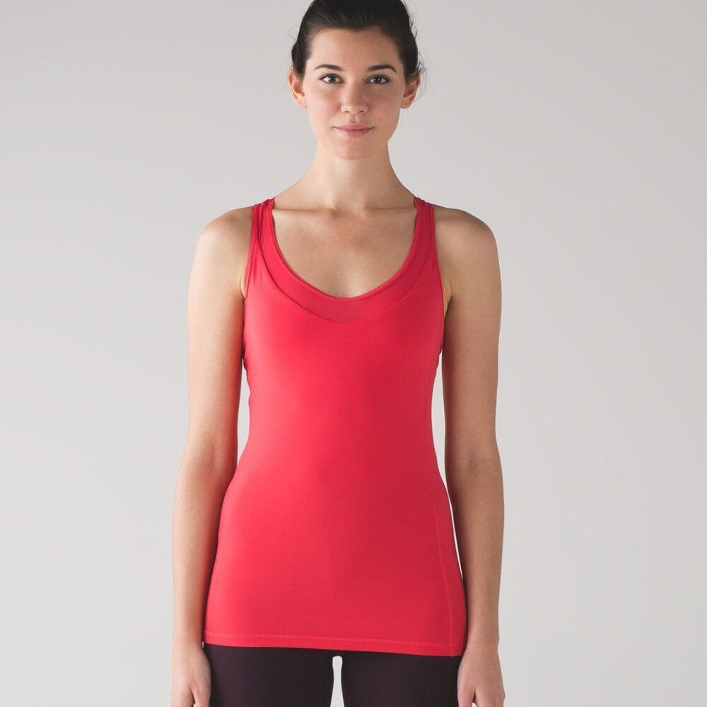 Lululemon Deep Breath Tank - Lush Coral, size 8